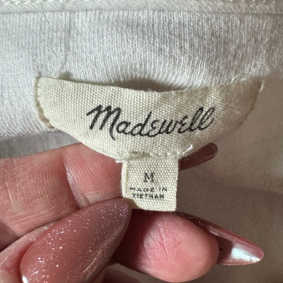 Madewell Textured Tie Front Shirt Size Medium - Picture 6 of 9